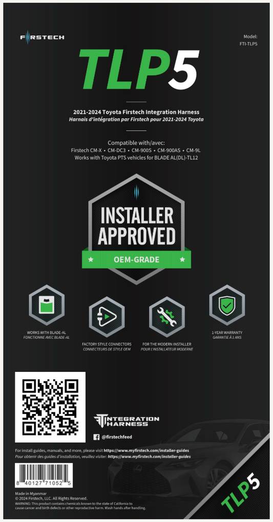 FTI T-Harness for 2021-2024 Toyota PTS compatible with Blade AL(DL)-TL12 - SFK Auto Customs Default Title