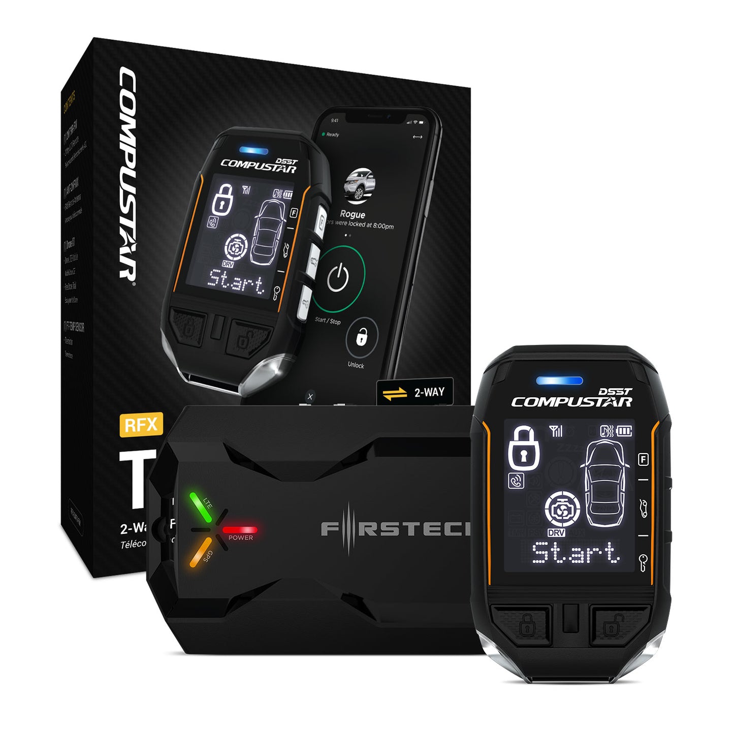 Compustar 2-Way T12 & G17 SS Remote Kit With Drone X2-LTE - SFK Auto Customs Default Title